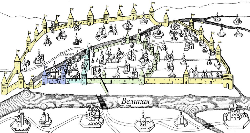 План Псковской крепости